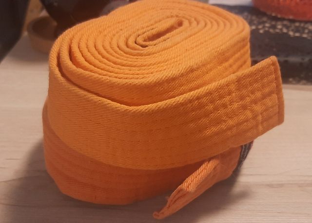 Pasy do karate pomarańczowe 2 sztuki.