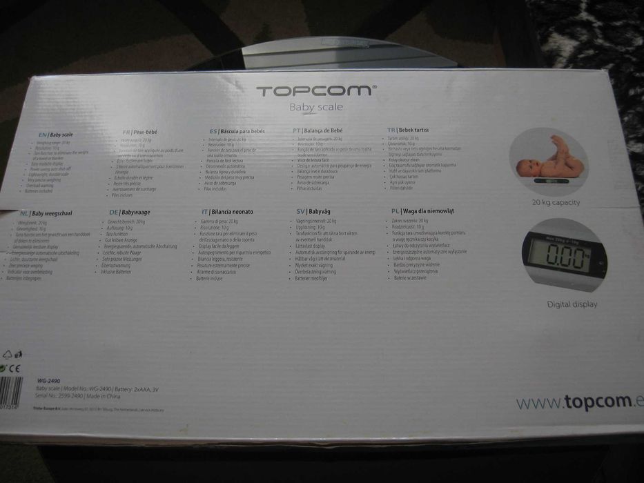 Waga elektroniczna dla małego dziecka Topcom Baby Scale