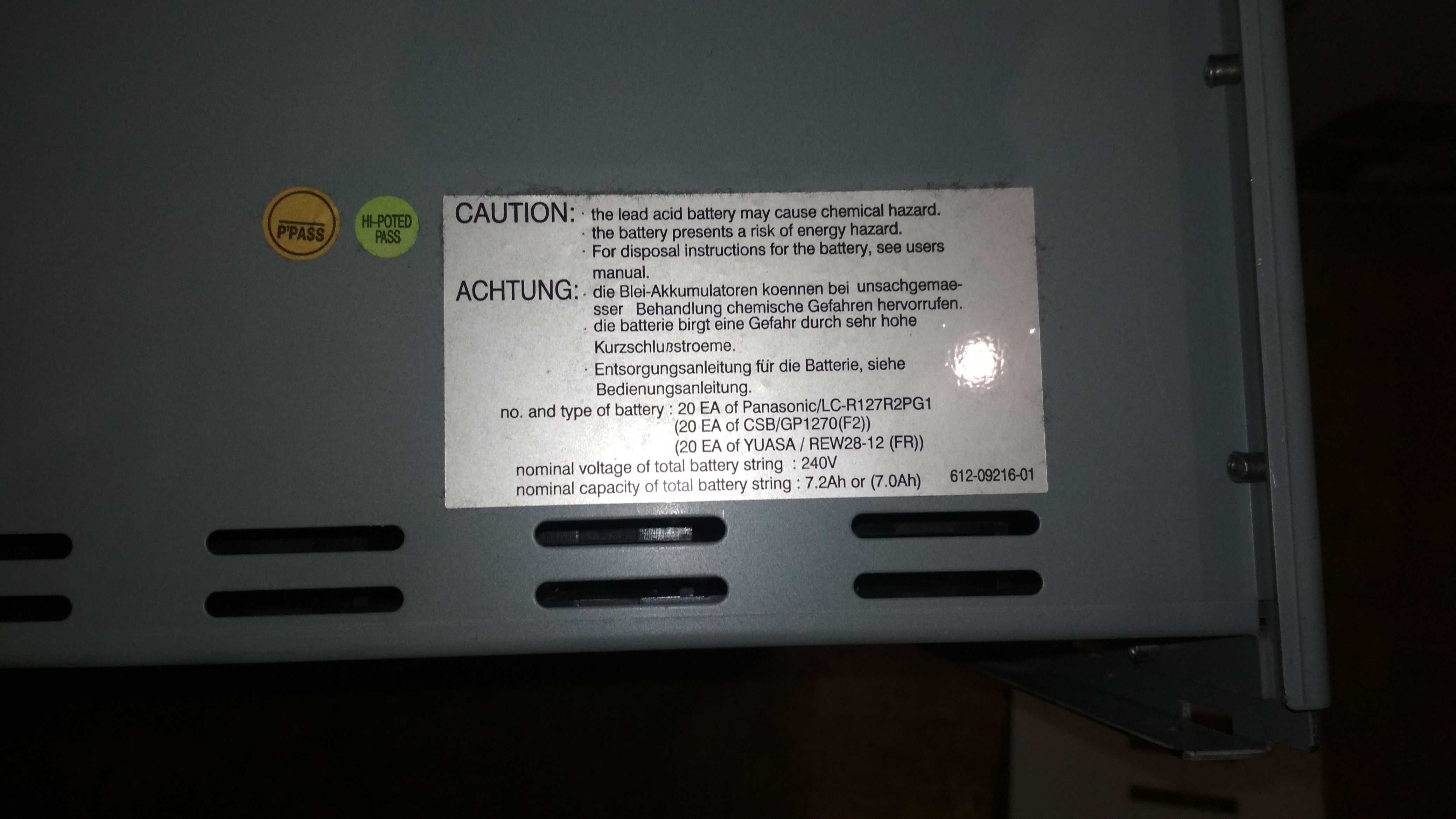 Непрацюючі ДБЖ PW9120 6000i, APC Back/Smart-UPS