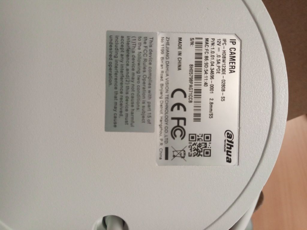 Kamera IP Dahua 2 Mpx Poe Onvif