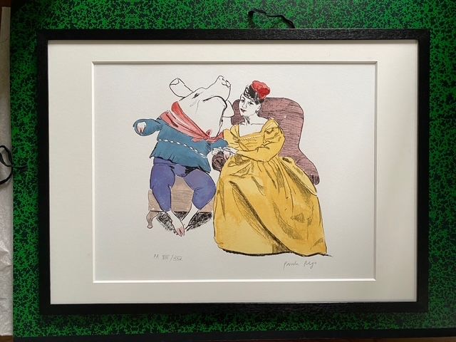 Serigrafia Paula Rego O príncipe porco casa com a terceira irmã