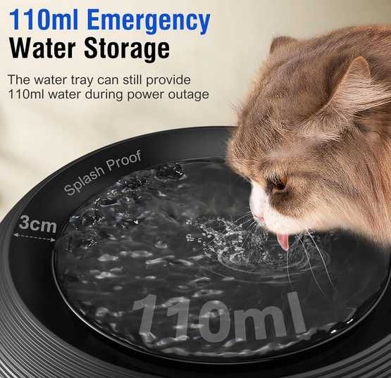 Poidło z fontanną Pawaboo plastik 2,5l  fontanna dla zwierząt + filtry