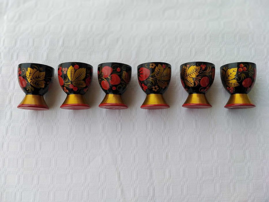 Khokhlomas Artesanato Madeira - 6 Copos