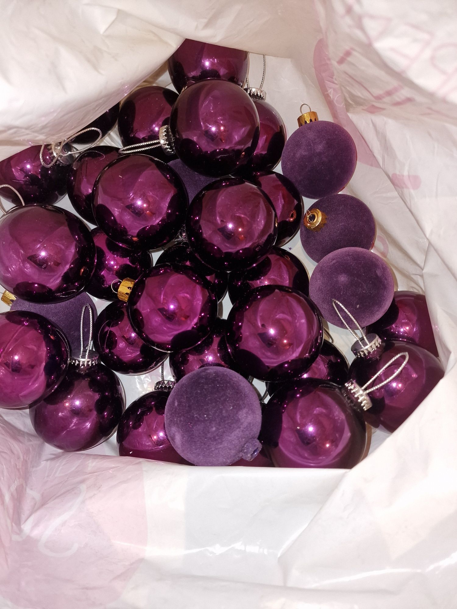 Diversos Efeitos de Natal roxo c/ estrela incluída