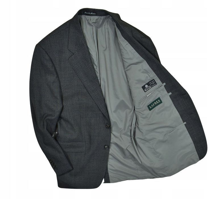 Ralph Lauren Wełniana Marynarka Kratka / 40 S