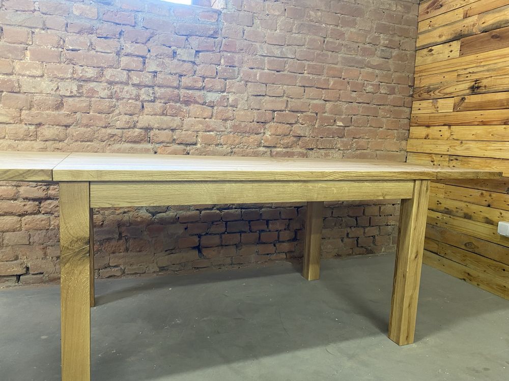 Stół dębowy z dostawkami 140cm+(2x40cm)x90x80