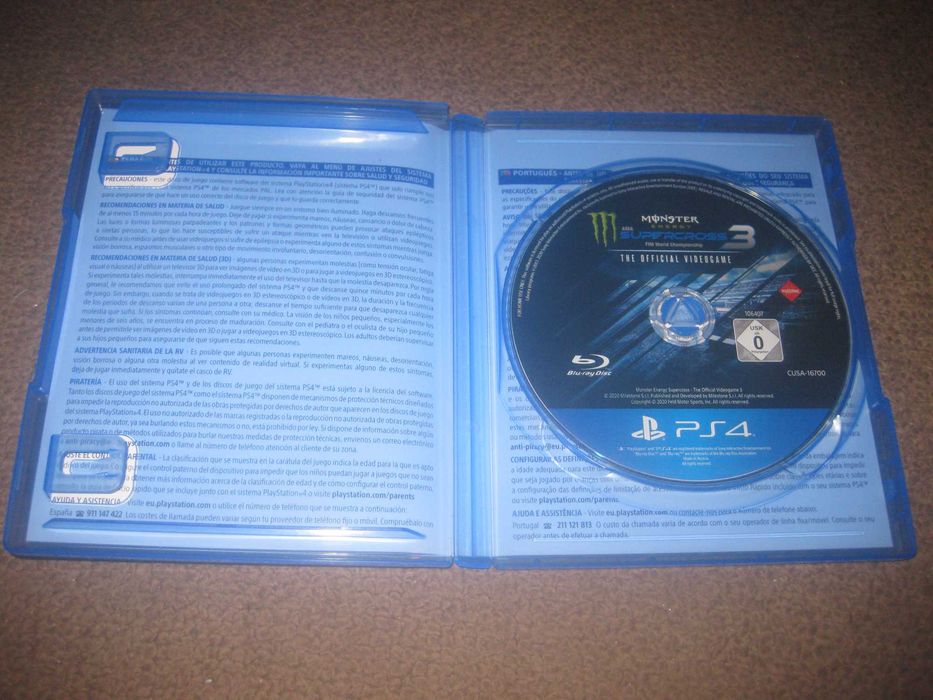 Jogo "Monster Energy Supercross 3" para a Playstation 4/Impecável!