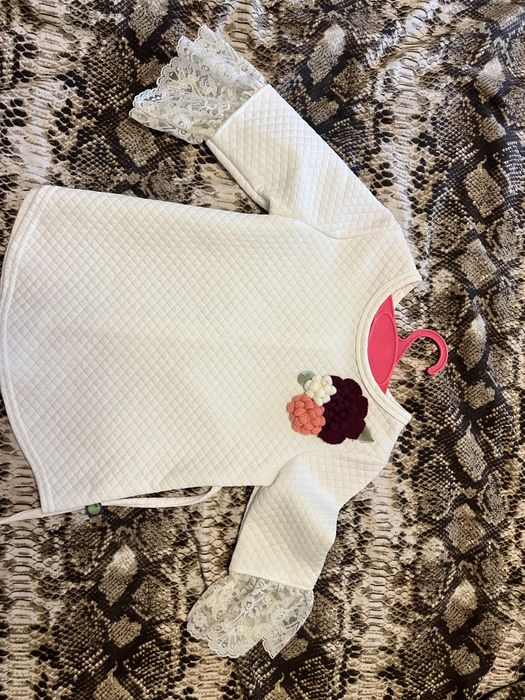 Кофта блуза біла на зріст 110 см на 4 5 років