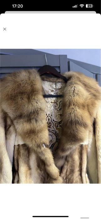 Норкова шуба з соболем натуральнаа