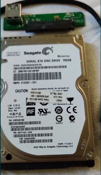 HDD 2,5" Seagate Momentus 750 Gb