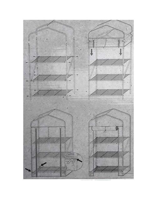NOWA Mini SZKLARNIA ogrodowa 125x70x46 GARDENIC 3 poziomy