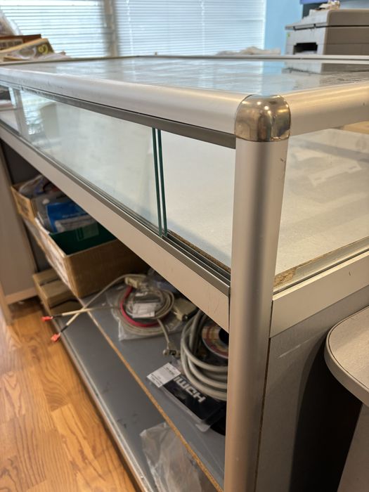 Тумба-вітрина стелаж торгова дзеркальна