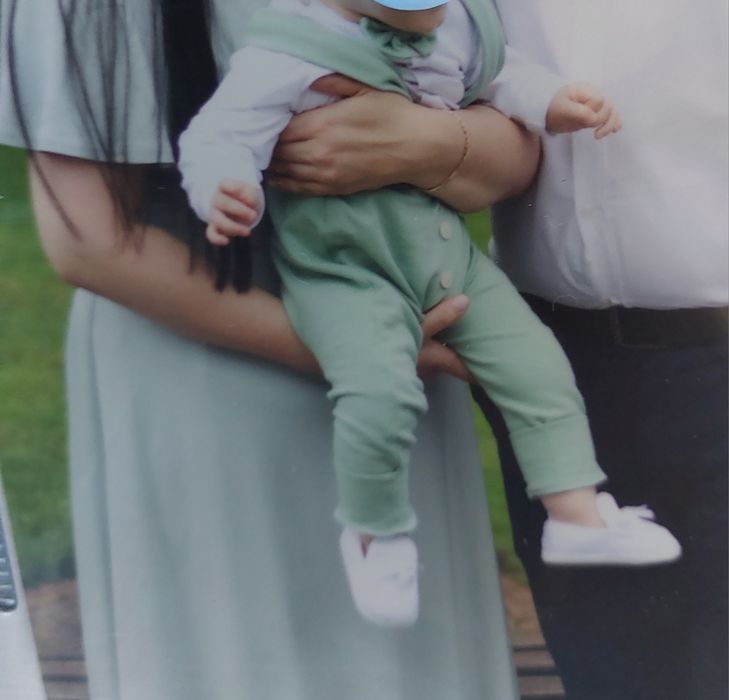 Piękny komplecik do chrztu dla chłopca 92/98