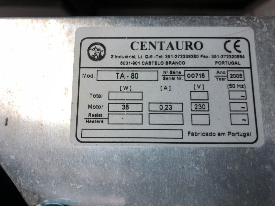 Evaporador Centauro TA-80 como novo