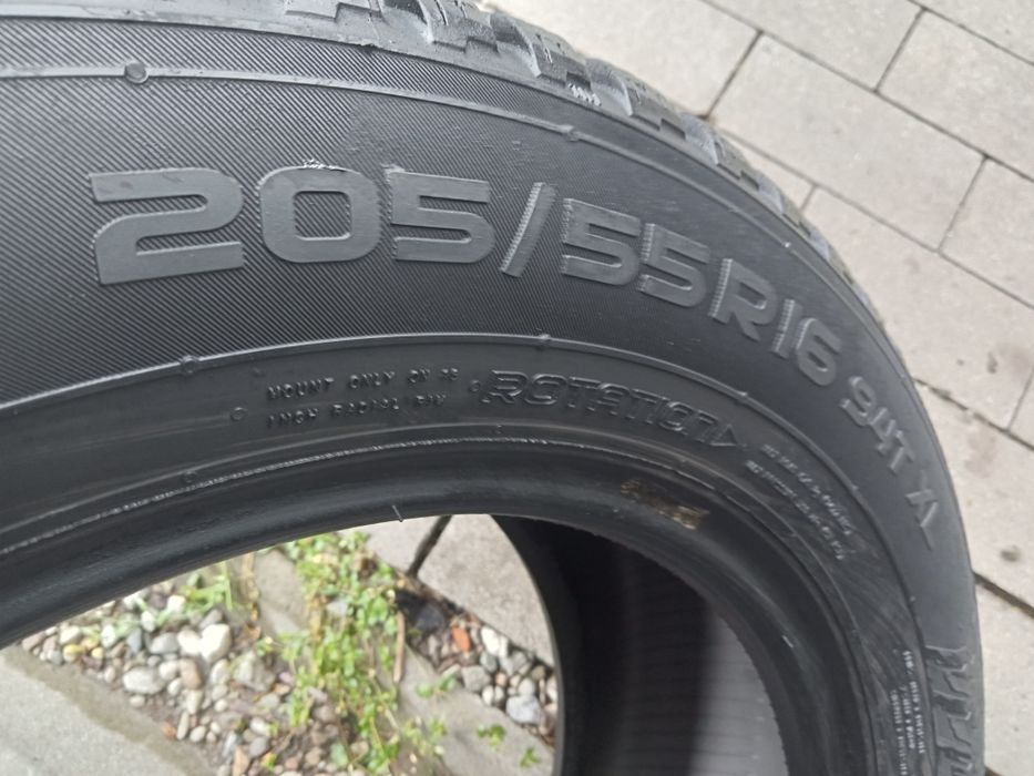 4x Opony Używane 205/55R16 Zimowe Nokian z kolcami
