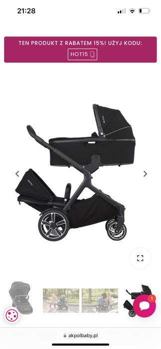 Wózek podwójny nuna demi grow rok po roku dla rodzeństwa