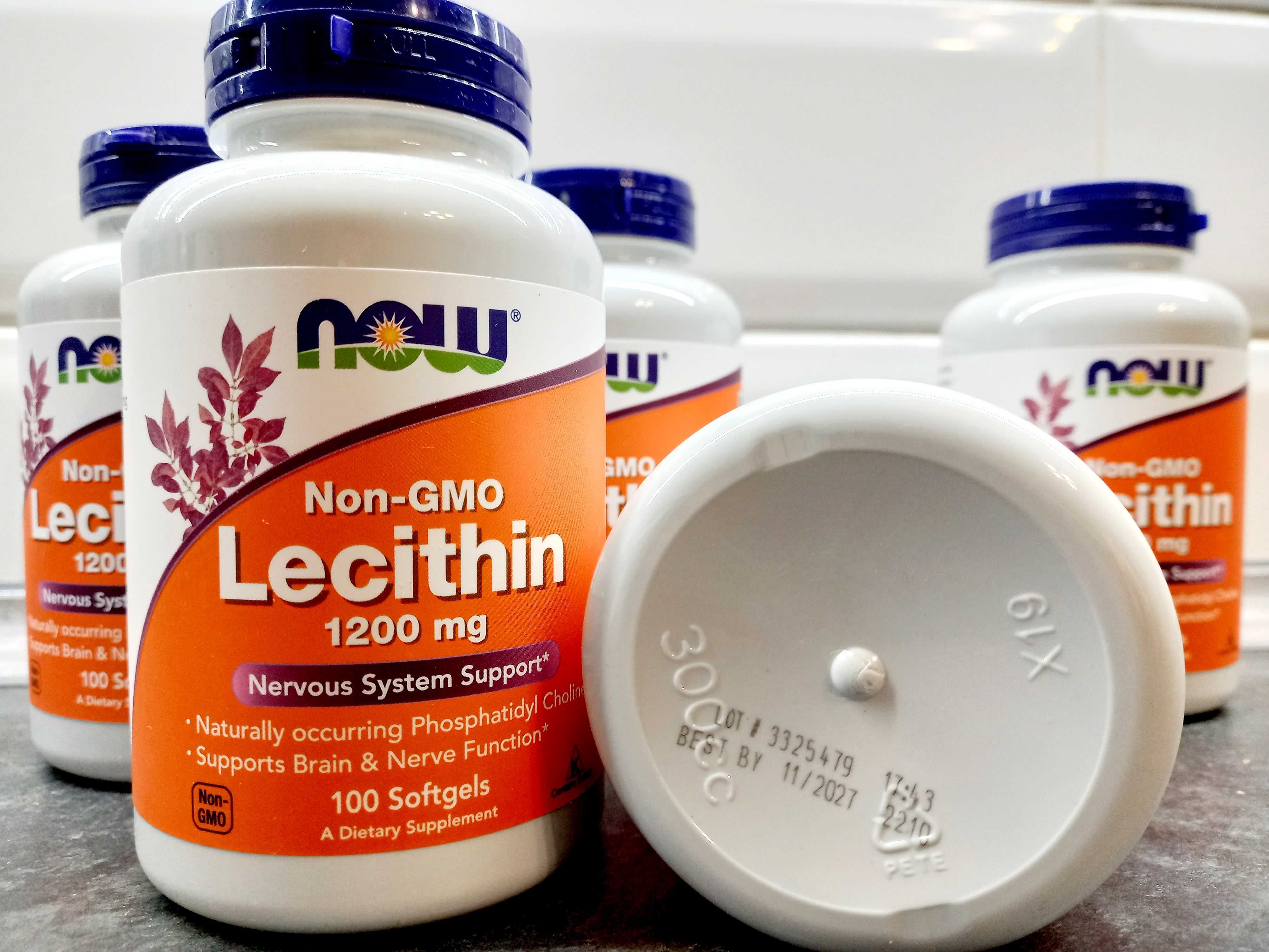 Now Foods, Lecithin (100-200 капс.), лецитин соевый