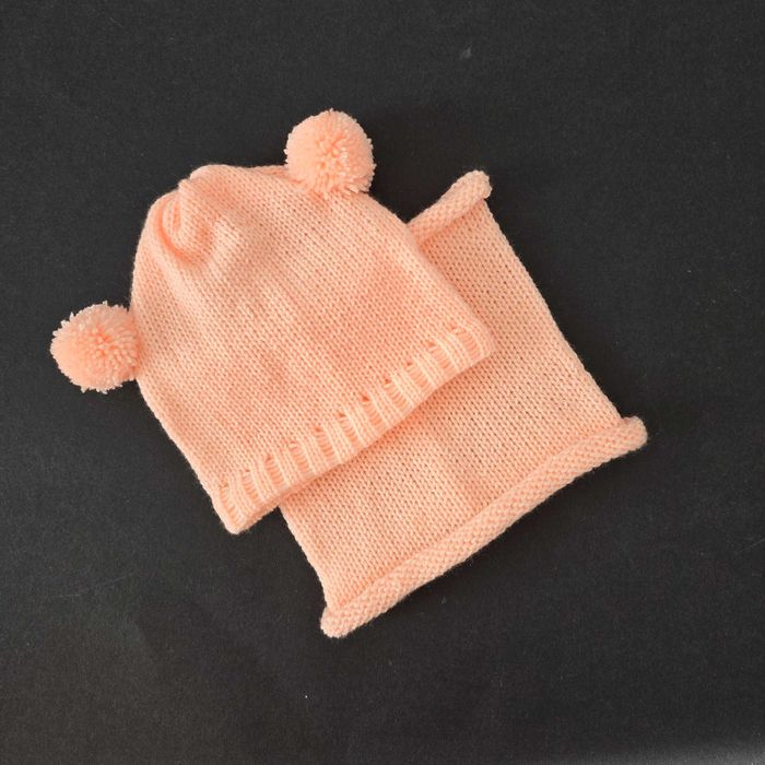 Czapka + komin jesienno-wiosenny dla noworodka 0-3 miesiąca