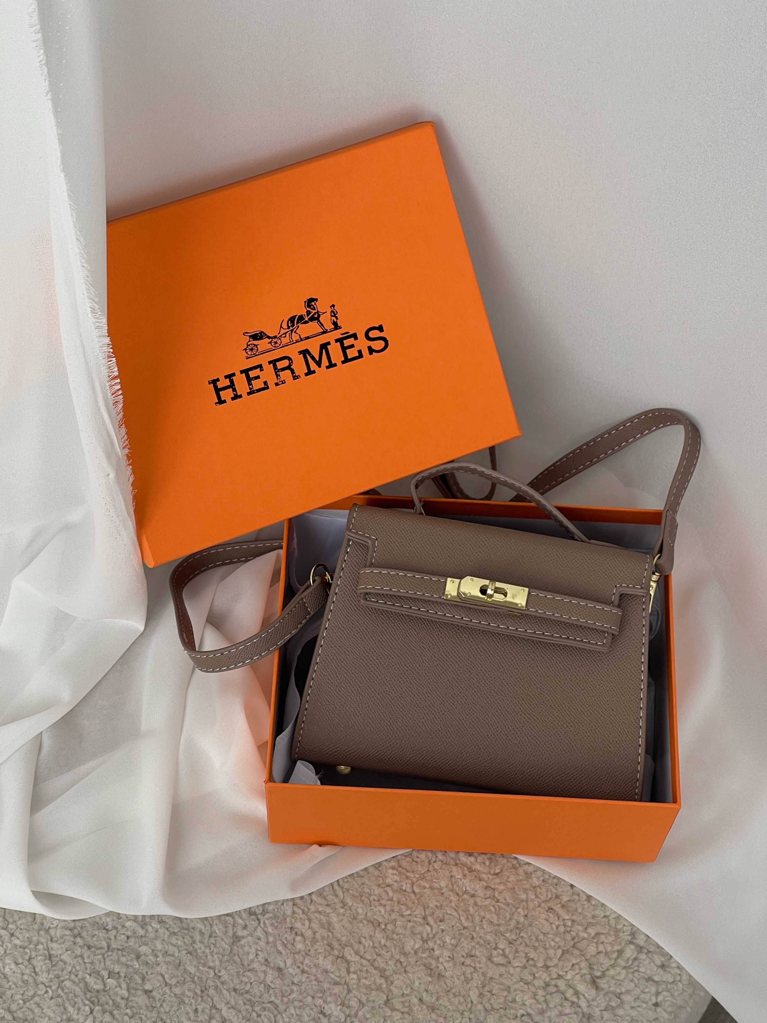 Женская сумка Hermes Kelly мини через плече Гермес