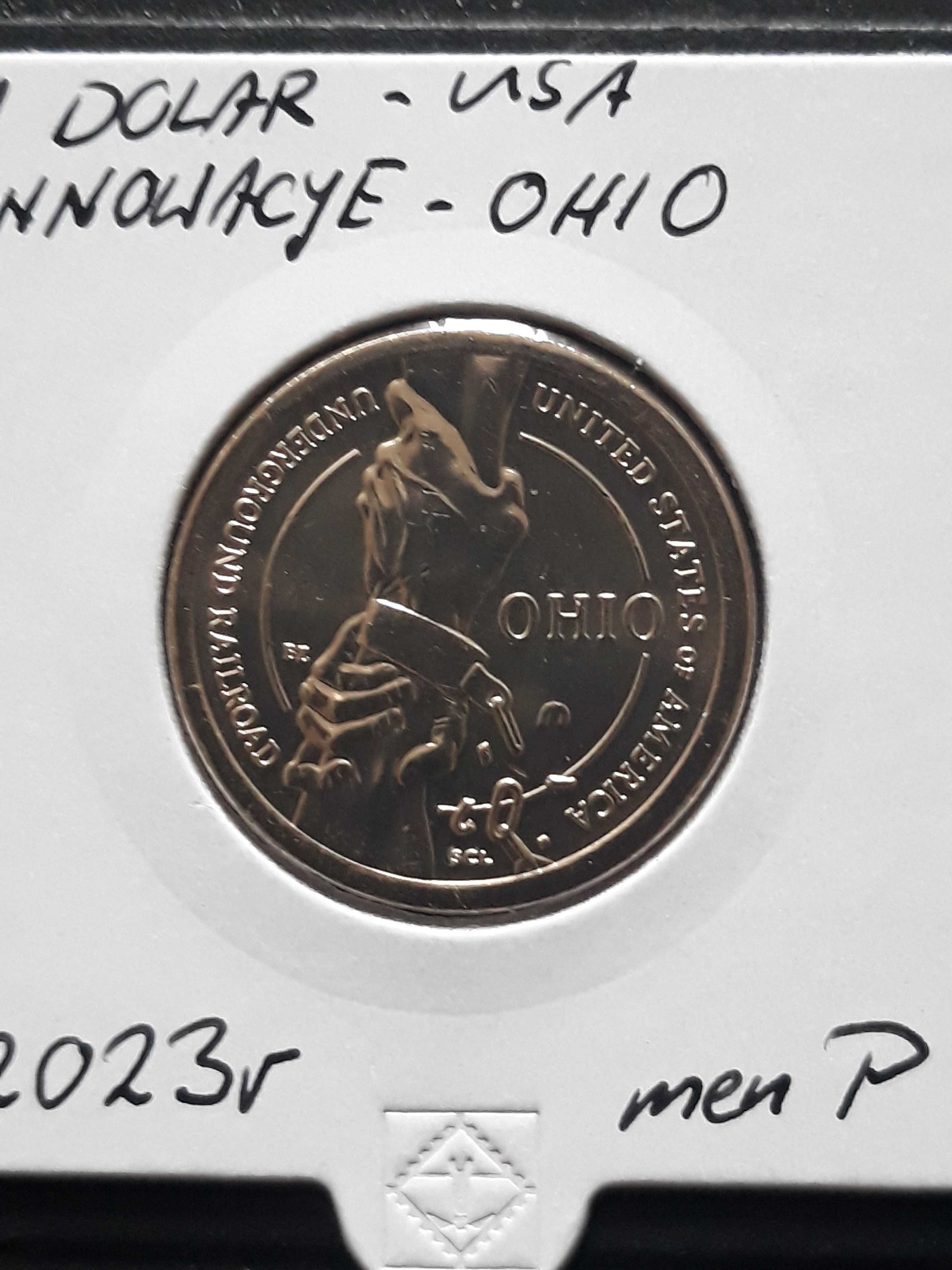 1  Dolar USA Ohio Innowacje 2023 r. - men. P