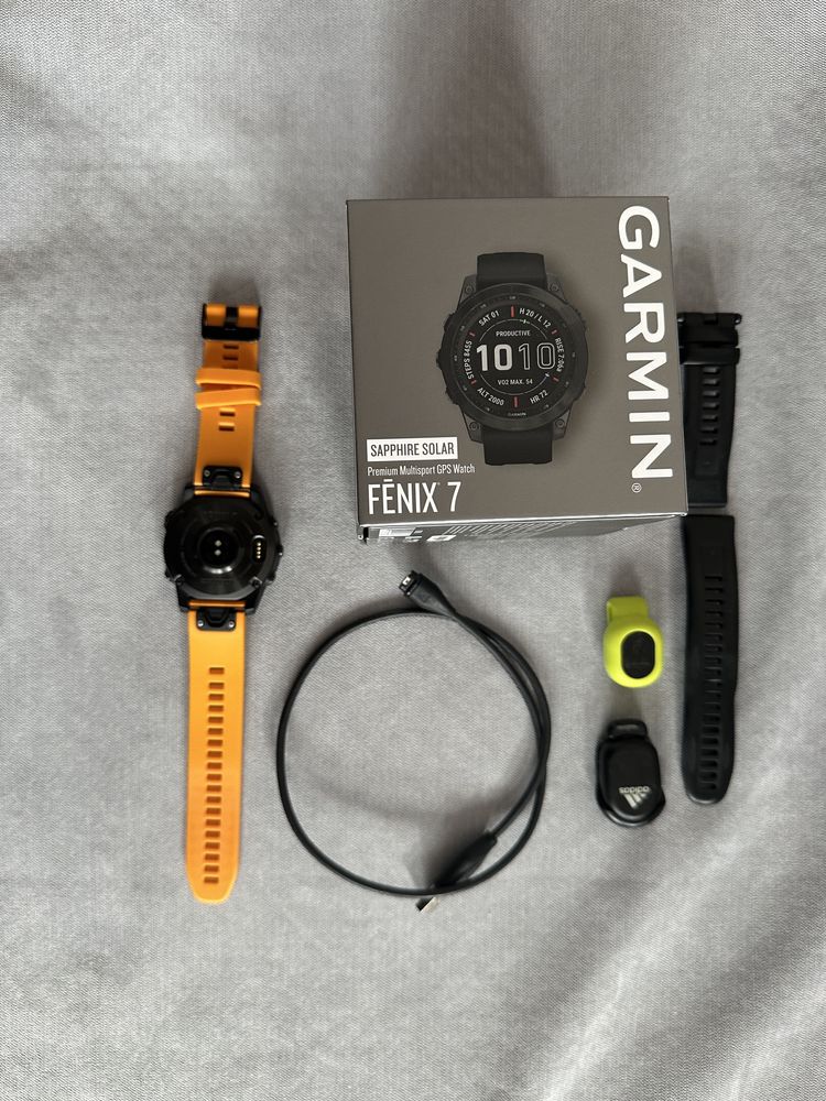 Garmin Fenix 7 Sapphire Solar dużo dodatków
