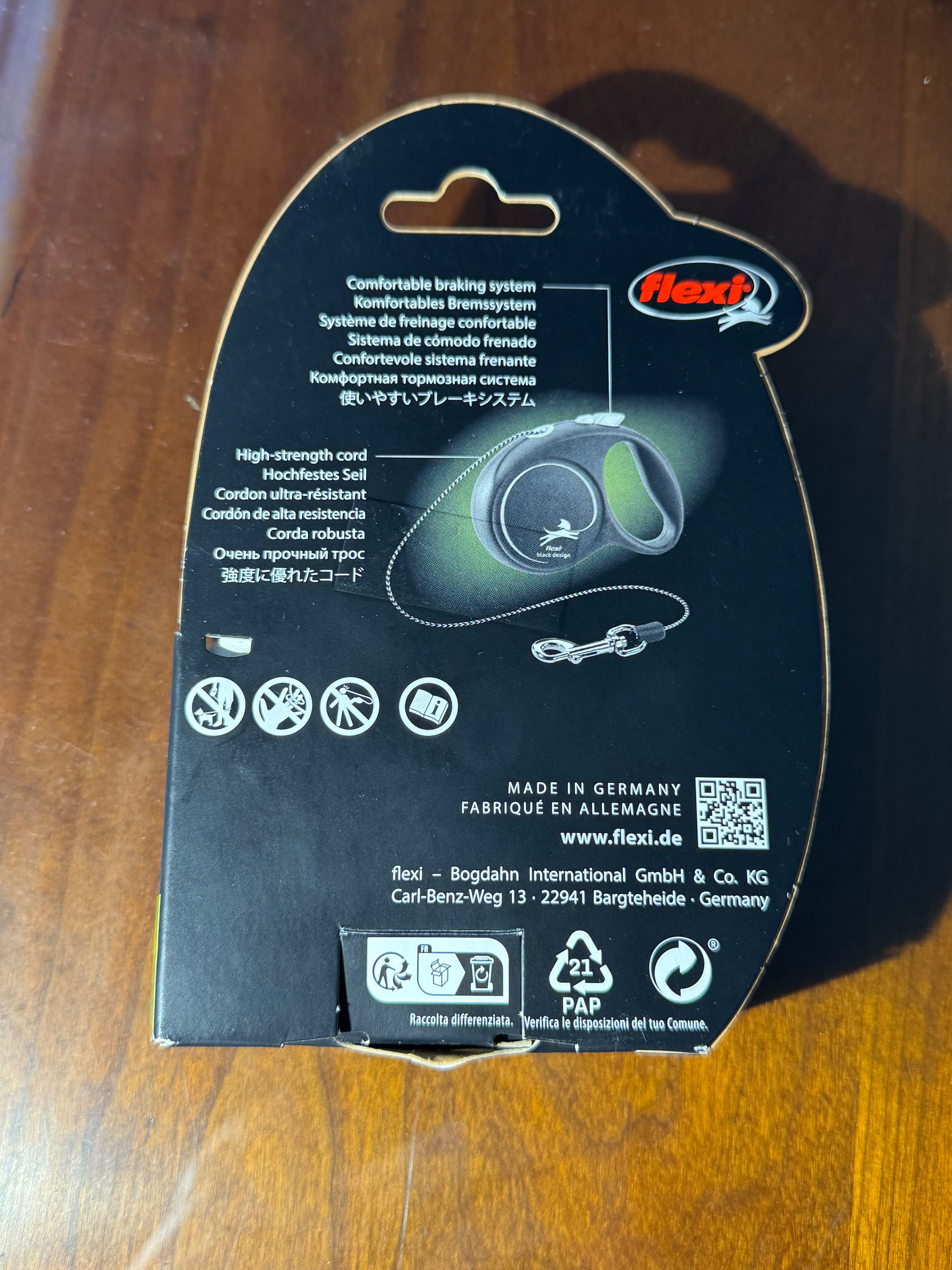 Trela extensível flexi Black Design XS  3m