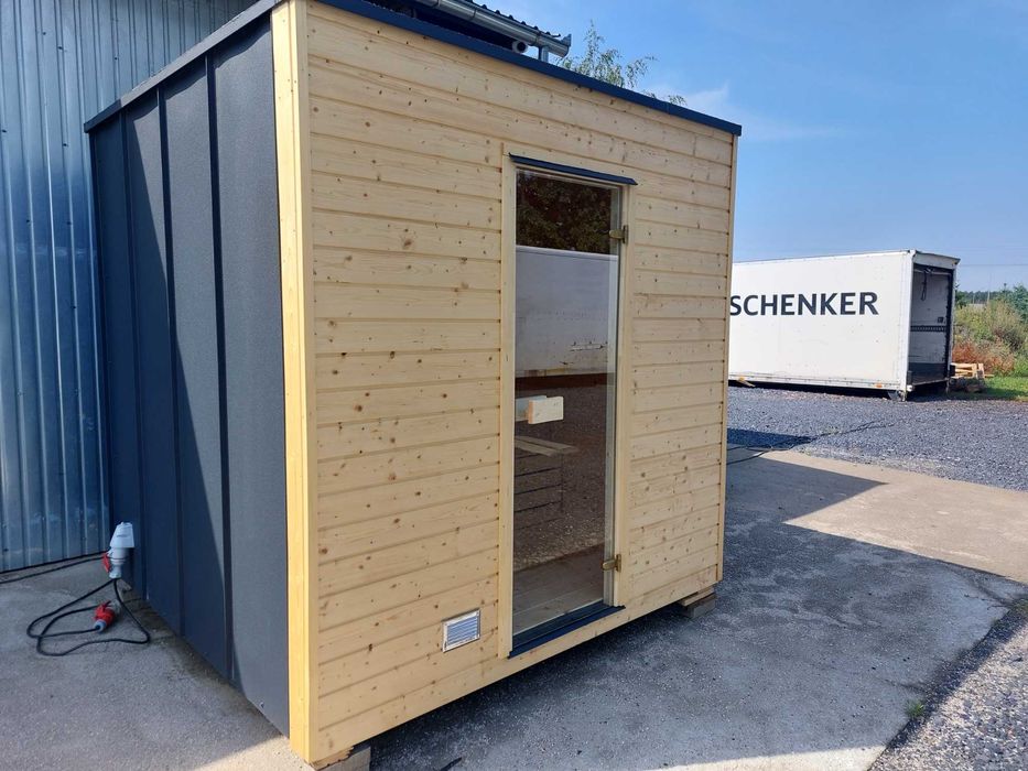 Sauna ogrodowa zewnetrzna. Fińska, sucha