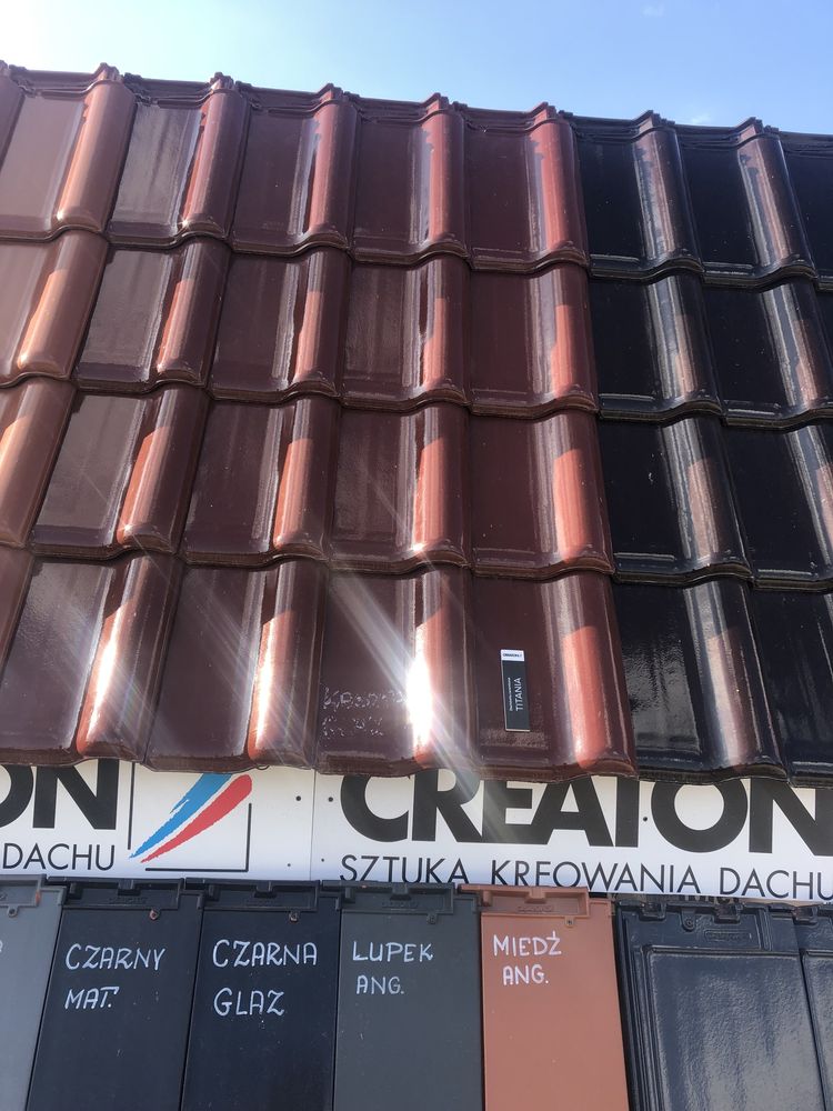 Dachówka Creaton TITANIA antracyt ang. czarna grafit Ceramiczne fali