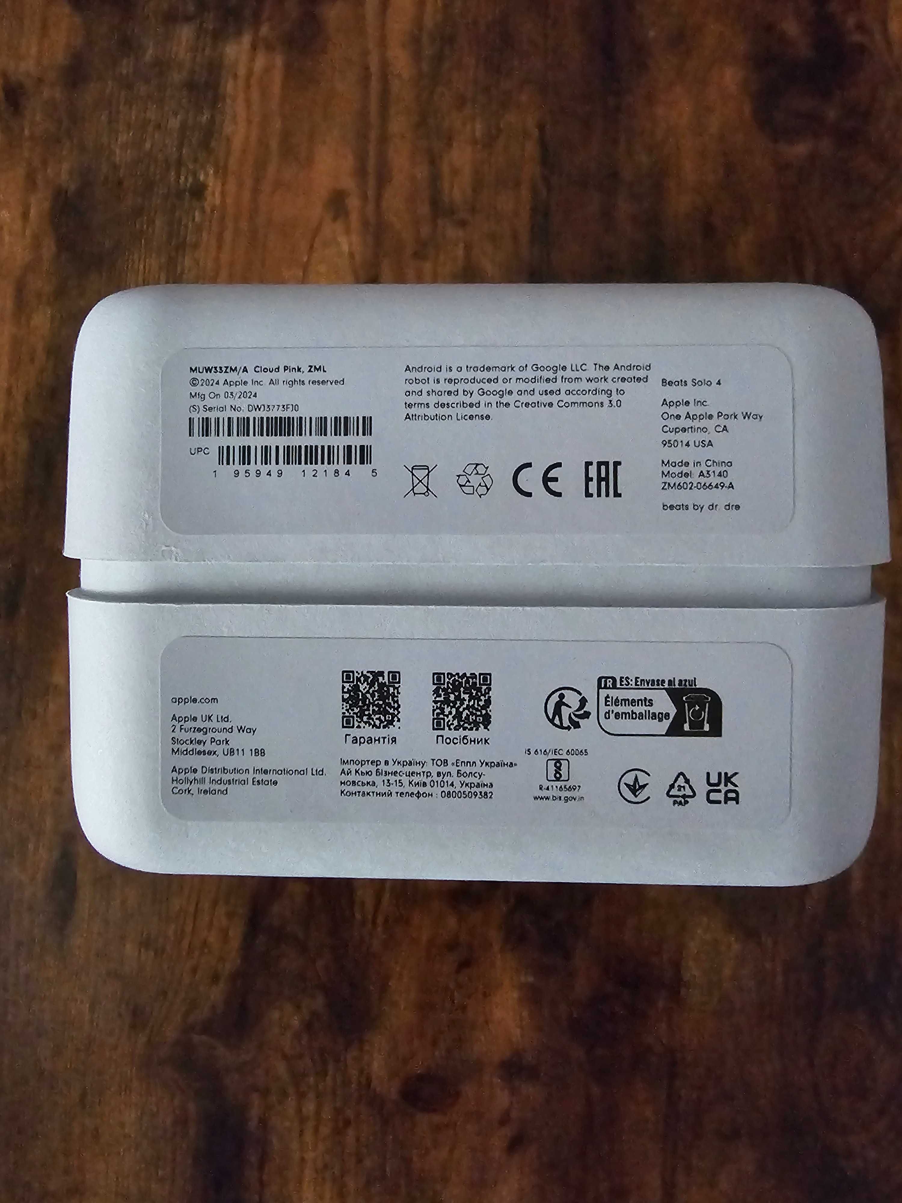 Apple Beats Solo 4 Różowy (MUW33ZM/A)
Słuchawki Nauszne, Bezprzewodow