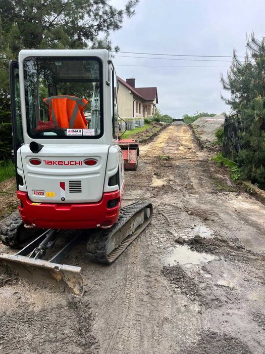 prace ziemne - usługi minikoparką,przewierty pod drogami