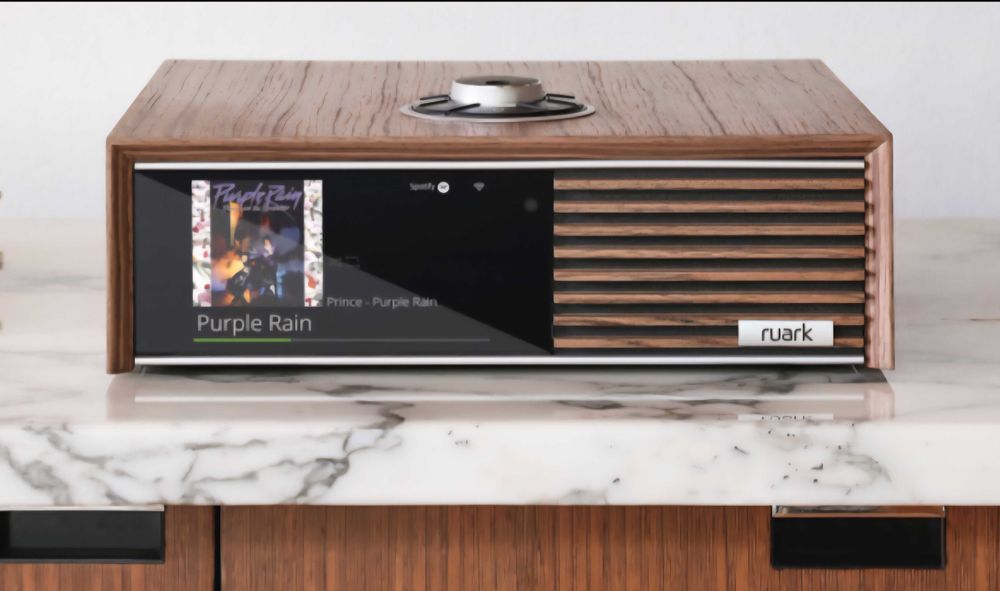 Sieciowy wzmacniacz Vintage Ruark Audio R610 + Wharfedale Linton BLACK