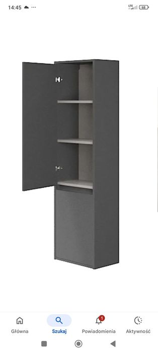 Słupek Cersanit 40/25/140 szary mat (NOWY)