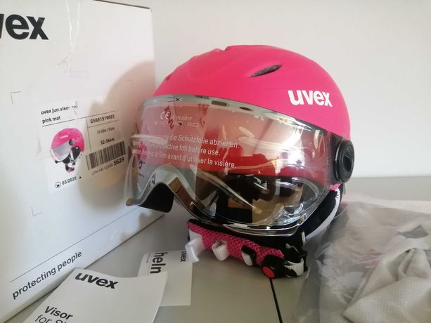 Kask narciarski dziecięcy Uvex Junior Visor Pro Pink Mat S 52-54cm