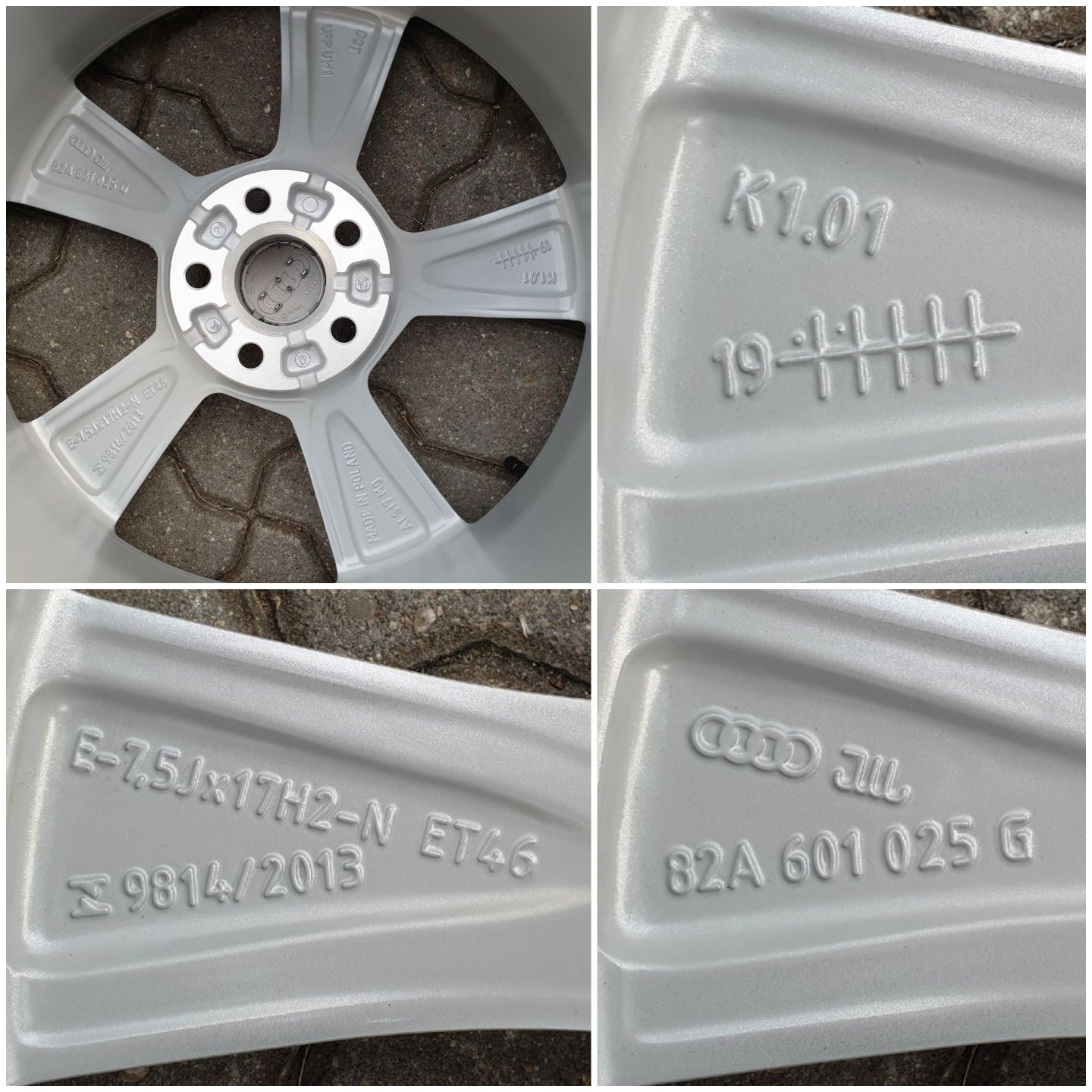 NOWE Koła Zimowe Alu 17" Audi A1 82A 5x100 Oryginalne