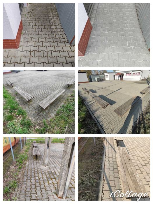 Czyszczenie kostki brukowej, płotów, ogrodzeń, altan, tarasów itp