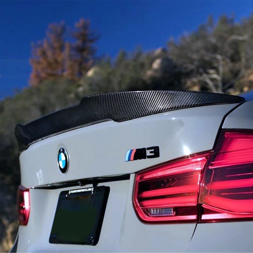 Спойлер BMW 3 F30/M3 F80 в стиле М4 Performance Черный глянец/Карбон