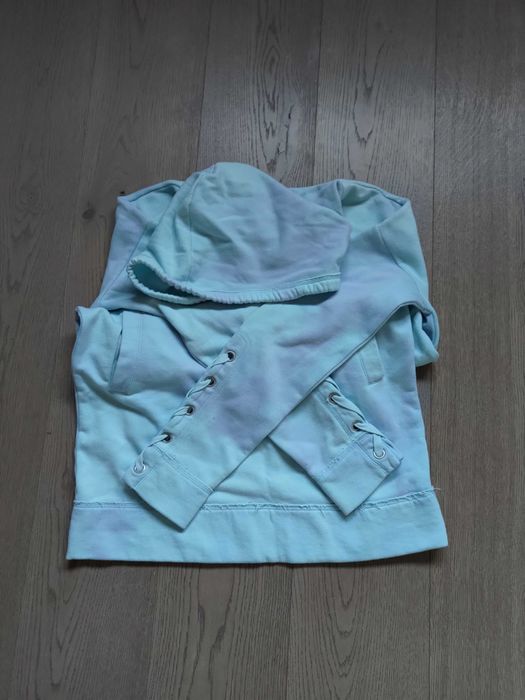 Bluza Hollister S kangurka kapturem niebieska mega jakość kurtka