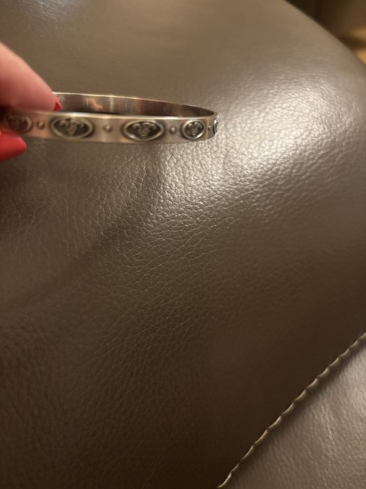 Bransoleta srebrna Rytosztuka. Stare srebro PRL