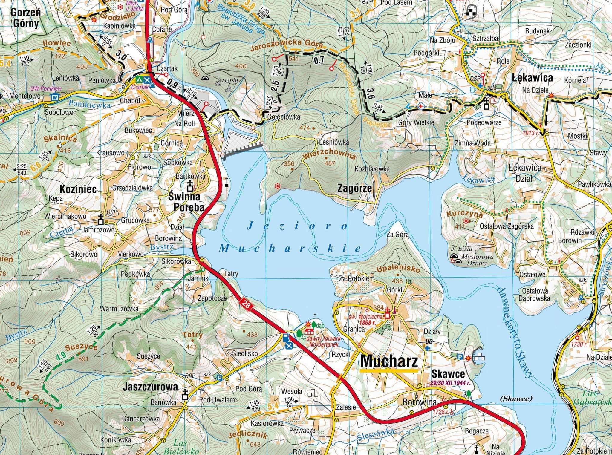 Mapa BESKID MAŁY 1:40 000 laminowana