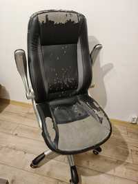 Fotel biurowy krzesło obrotowe na kółkach, podnoszone podłokietniki