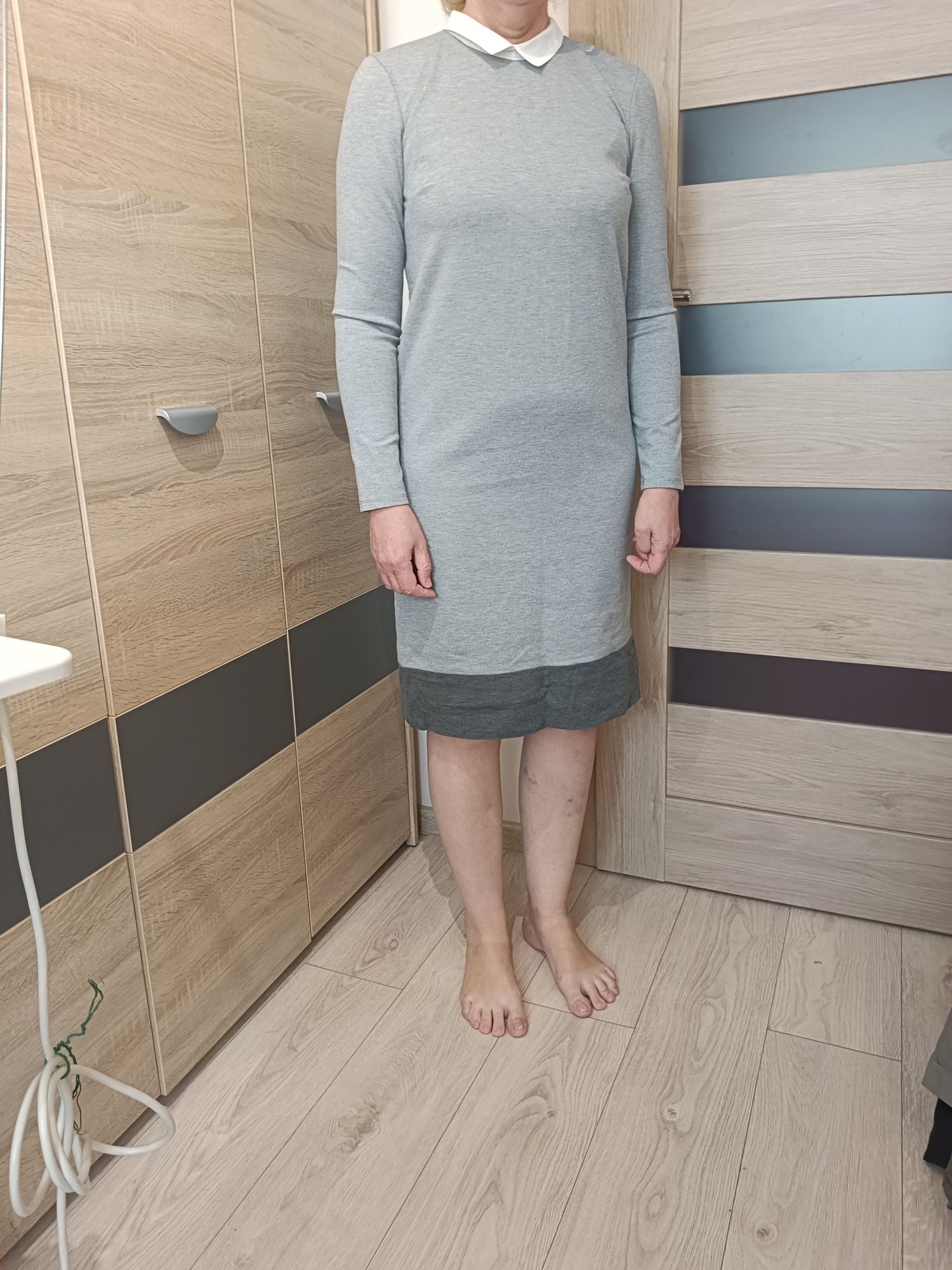 Szara sukienka damska