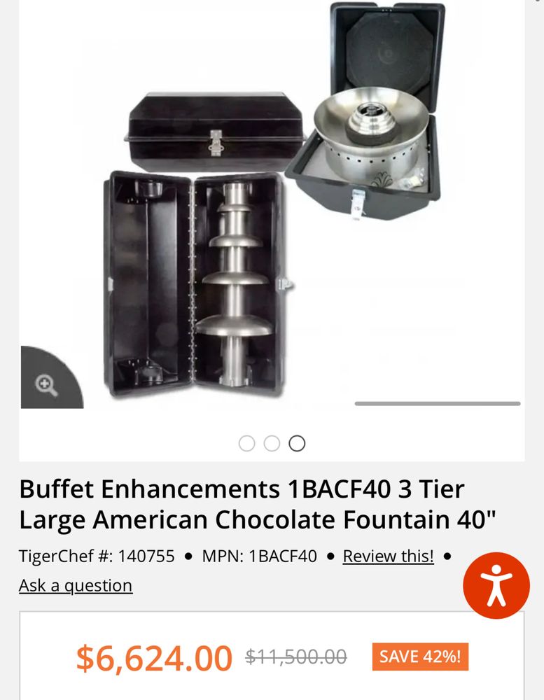 Buffet Enhancements 1BACF40 шоколадный фонтан