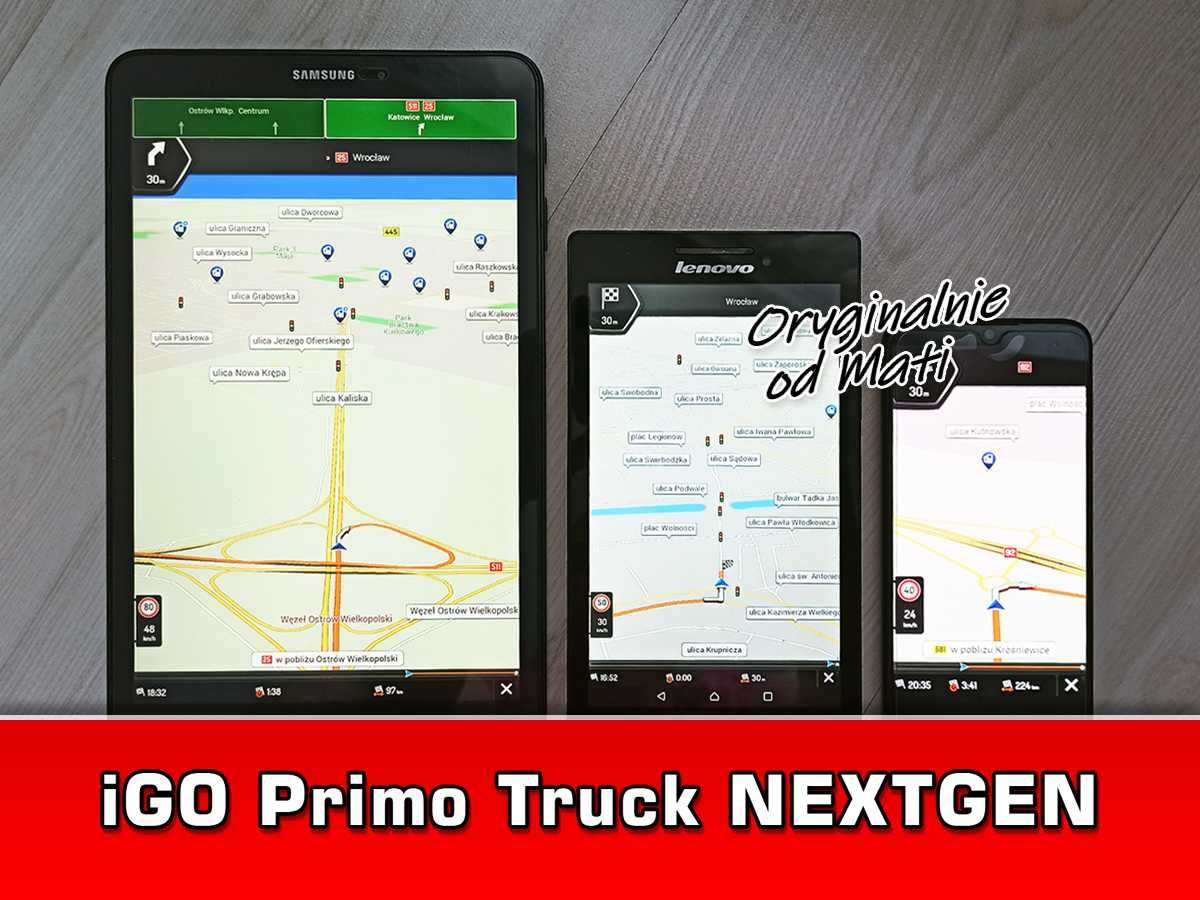 Nawigacja samochodowa TIR Ciężarówka iGO Nextgen Truck Android Windows