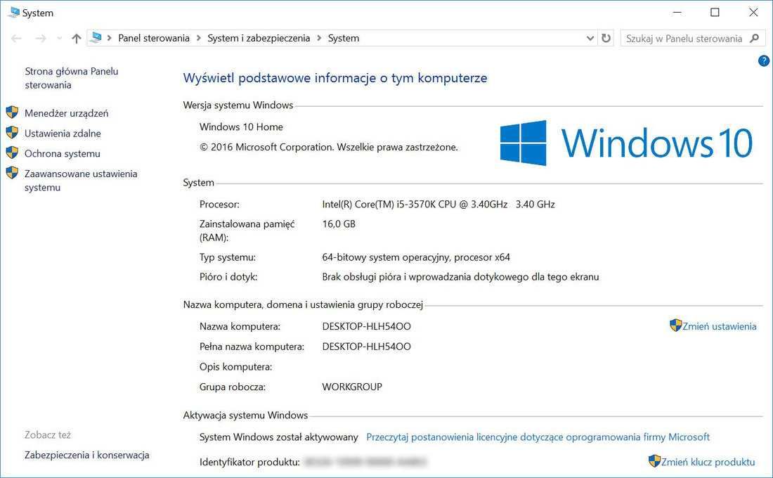 Komputer Stacjonarny- Intel i5 3570k - GTX 1060 -Windows 10- 1TB WiFi