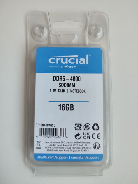 Crucial SODIMM 16GB 4800 DDR5