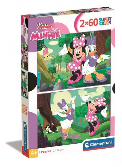 Puzzle Clementoni Disney Minnie Cucko Loca Figaro 27x18,5cm 2x60 peças