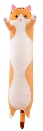 Maskotka Kot Długi Pluszak Miś 50 cm Brązowy