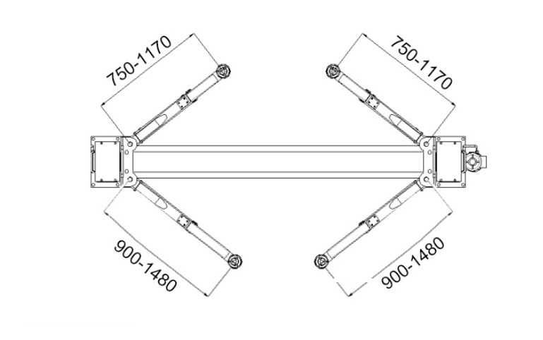 Podnośnik samochodowy dwukolumnowy 4T, AUTOMAT