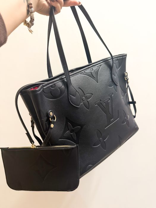 Louis vuitton torebka z pudełkiem nowa czarna neverfull
