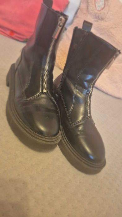 Czarne botki dla dziewczynki Zara 36